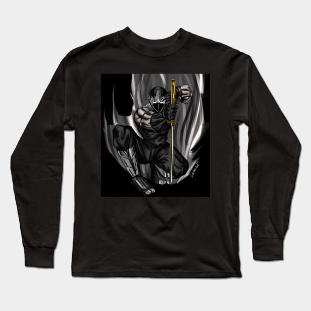 ninja gaiden ecopop art ryu hayabusa Long Sleeve T-Shirt by jorge_lebeau